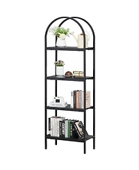 Slickblue Metal Bookcase with 4 Open Display Shelves