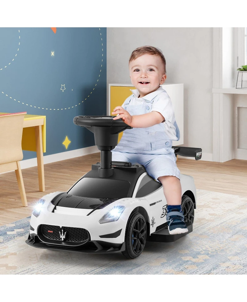 Hongge 6V Electric Sports Car Ride-On with Led Lights & Foot Pedal, Ages 18-60 Months