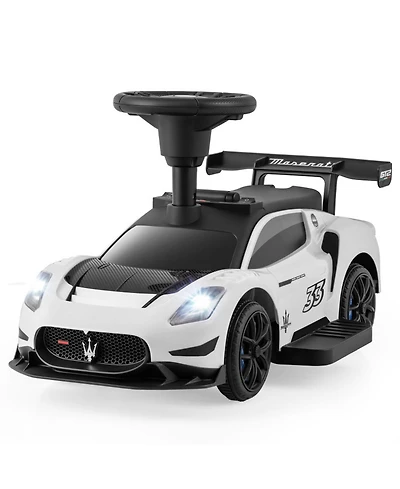 Hongge 6V Electric Sports Car Ride-On with Led Lights & Foot Pedal, Ages 18-60 Months
