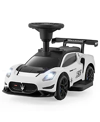 Hongge 6V Electric Sports Car Ride-On with Led Lights & Foot Pedal, Ages 18-60 Months