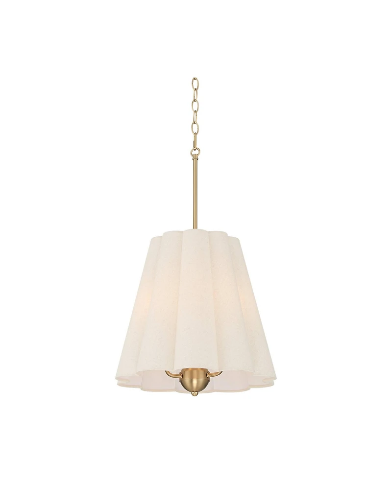 Possini Euro Design Possini Euro Adama 15 3/4" Satin Brass 3-Light Shade Pendant Light