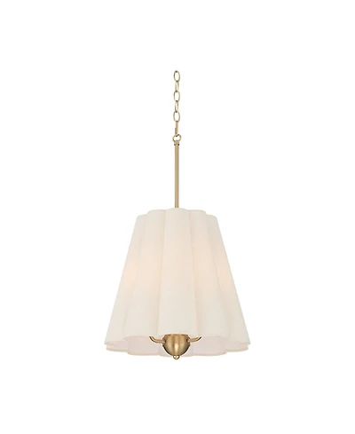 Possini Euro Design Possini Euro Adama 15 3/4" Satin Brass 3-Light Shade Pendant Light