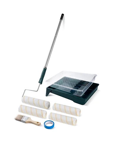 Xdovet Paint Roller Kit Extension Pole Tray Brush Tape