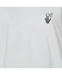 Pre-Owned Off-White Women's Graphic-Print Crewneck Short-Sleeve T-Shirt Dress