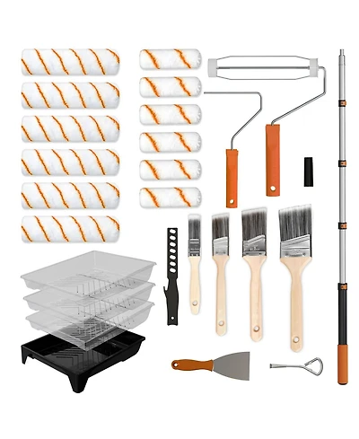 Xdovet T Roller Kit Extension Pole Brushes Wall Covers