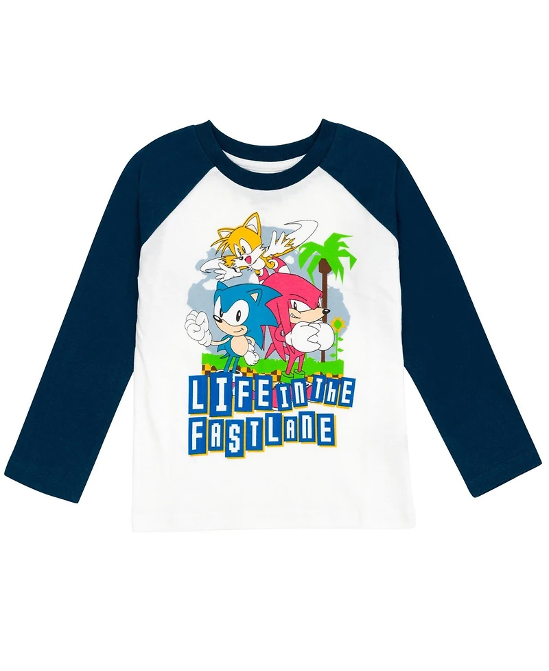 Sega Little Boys Sonic the Hedgehog Tails Knuckles 2 Pack T-Shirts Toddler|Child