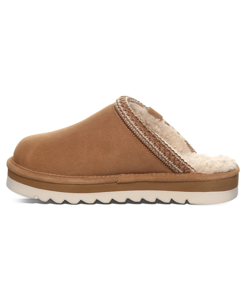 Bearpaw Women's Arden Faux Fur Accent Slip-On Slippers