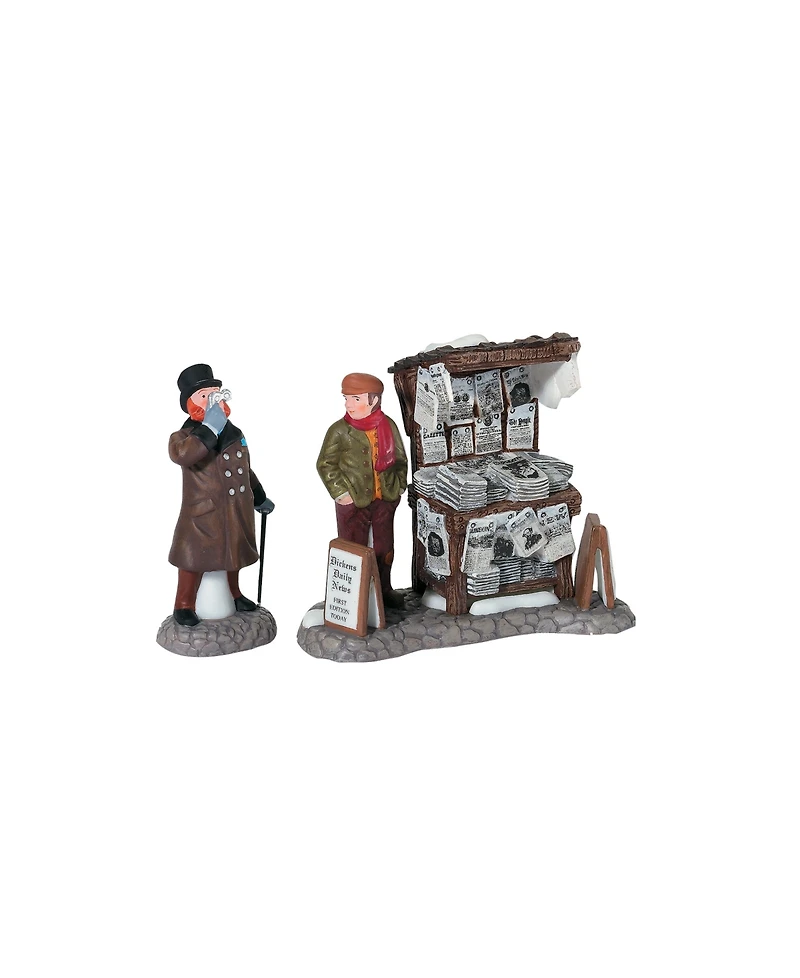 Department 56 Dickens Village London Newspaper Stand 2-Pc. Figurine