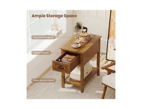 Set Of 2 Contemporary Side End Table with Drawer