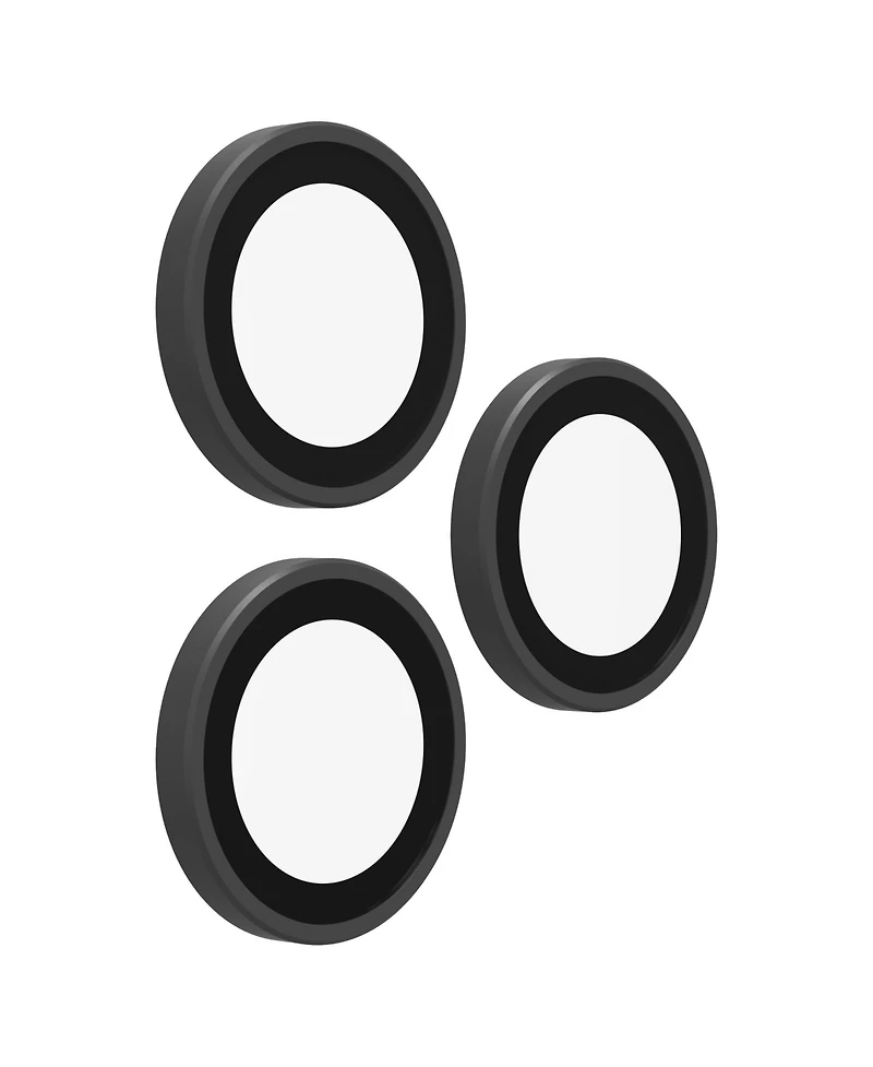 Zagg Glass Elite Tempered Glass 3-Piece Camera Lens Protection Rings, Compatible with Apple iPhone 15 Pro, 16 Pro, and 17 Pro