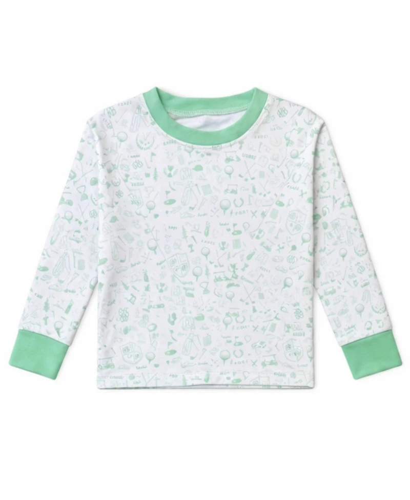 Bits & Bows Toddler and Unisex Golf Print 2-Piece Cozy Lounge Set