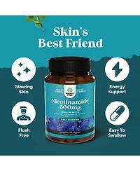 Nature's Craft Vitamin B3 Niacinamide 500milligram Capsules