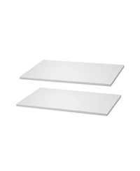 Slickblue 2 Pack Wooden Melamine Shelves, Replacement Cabinet Shelf Boards for Closet Organization