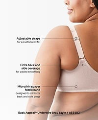 Wacoal Plus Back Appeal H-k Cup Underwire Bra 855403