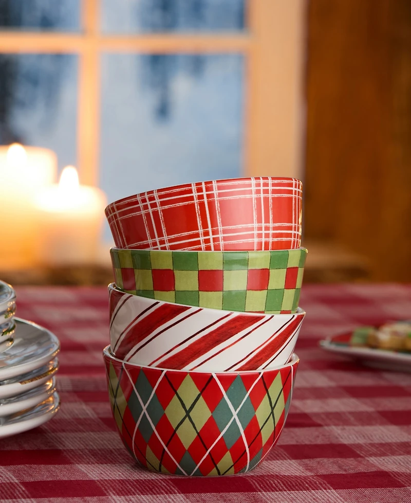 Certified International Snowman Delight Ice Cream Bowls, Set of 4
