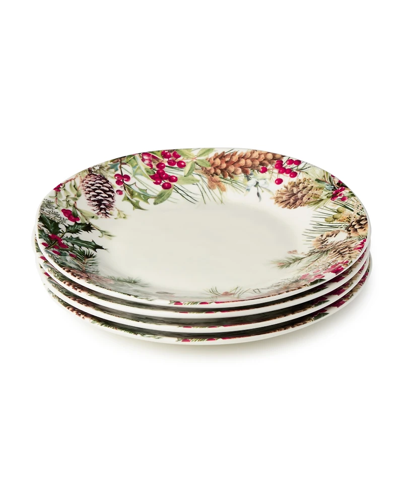 Certified International Woodland Dinner Plates, Set of 4