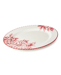 Certified International Crimson Noel Oval Platter