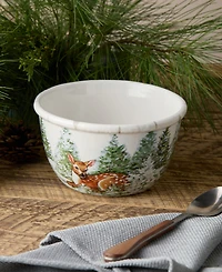 Certified International Winter Cabin Ice Cream Bowls, Set of 4