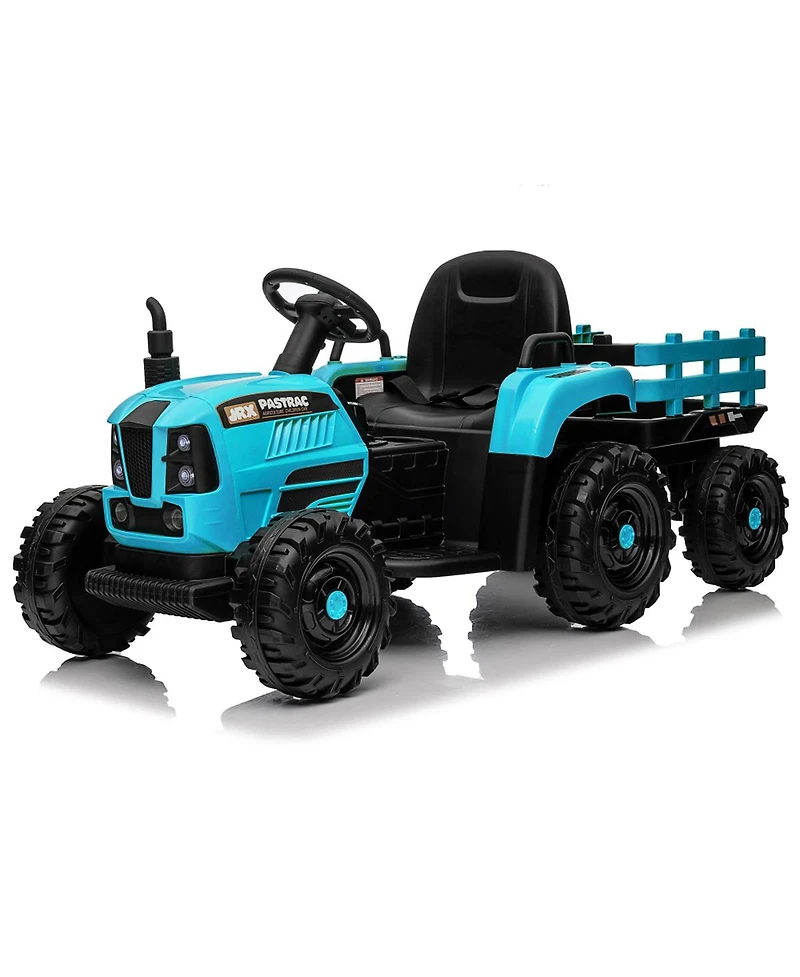 Yobtop Electric Ride-On Tractor with Trailer, Remote Control, 50-99 lbs Capacity, Ages 3+