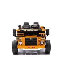 Yobtop Large Remote-Control Two-Seater Ride-On Dump Truck with Led Lights & Auto-Lift Compartment, 110 lbs Capacity, Ages 3+