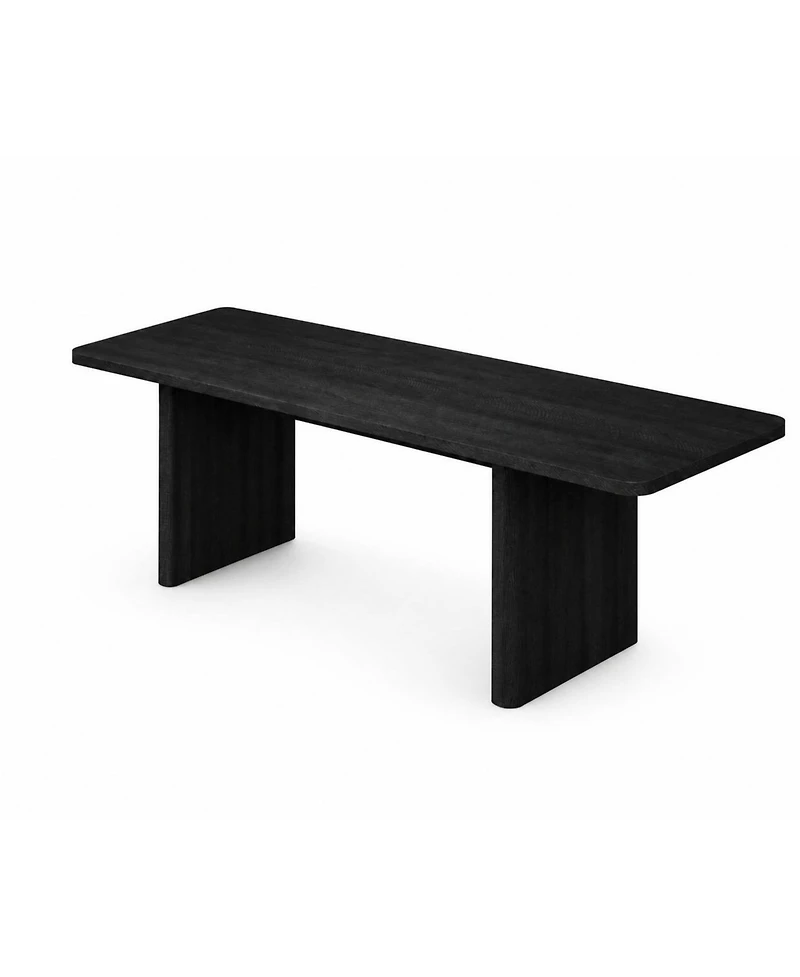 homfan 63"-82.7" Extendable Dining Table with Rounded Corners, Seats 8-10