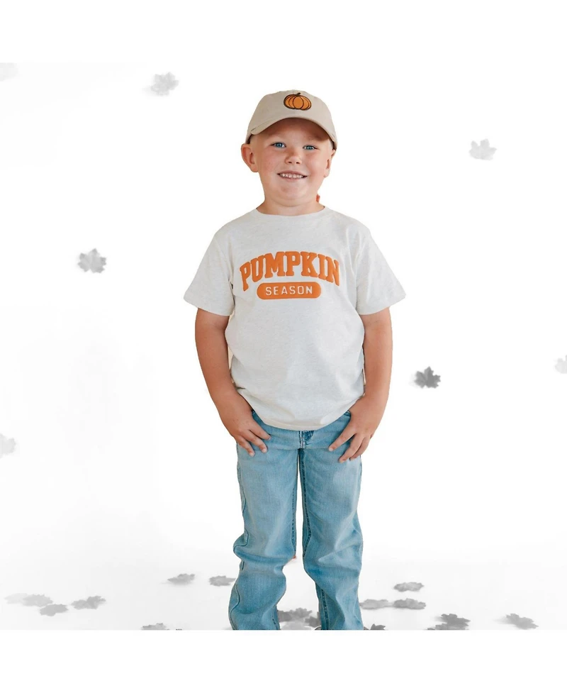 Sweet Wink Big Boys Pumpkin Season Puff Ink Short Sleeve T-Shirt