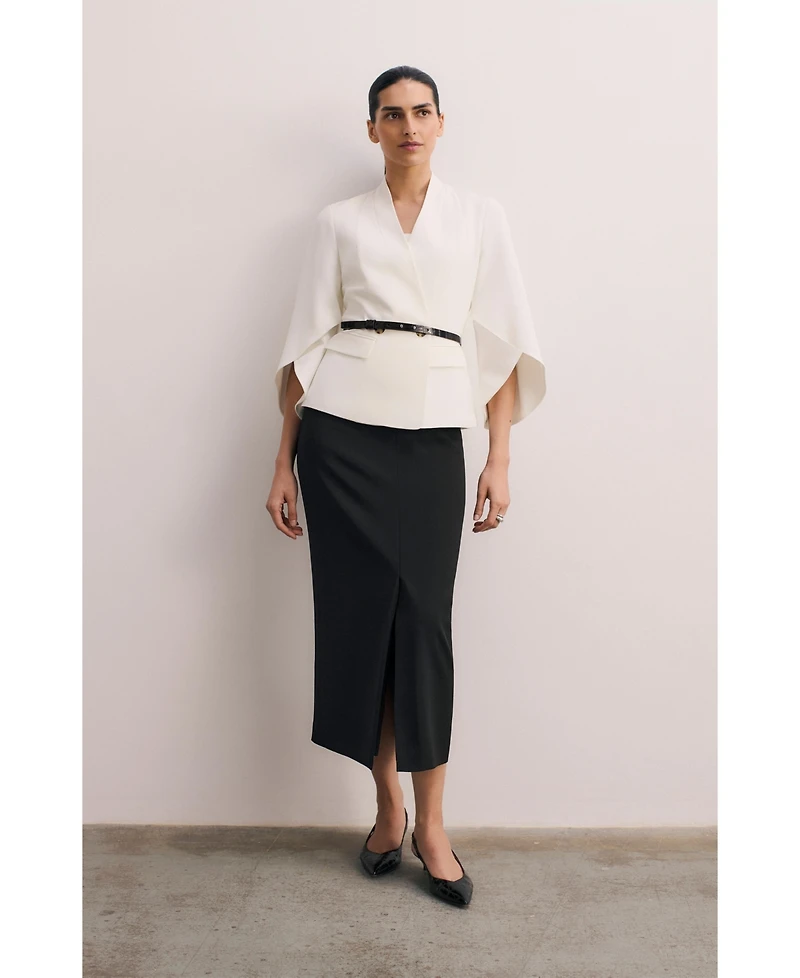 The Fold Women's Signature Draped Cape Blazer