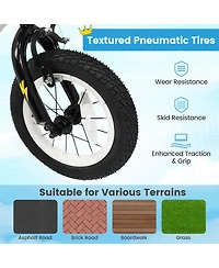 Hongge 12-Inch Kids Bike with Coaster Brake and Training Wheels, 110 lbs. Capacity, Ages 3-4