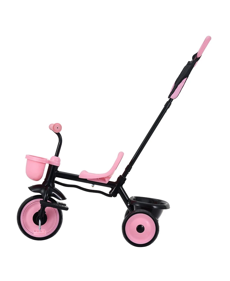 Hongge Toddler Tricycle and Stroller Combo with Parent Push Handle and Adjustable Seat Ages 18 Months to 5 Years