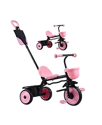Hongge Toddler Tricycle and Stroller Combo with Parent Push Handle and Adjustable Seat Ages 18 Months to 5 Years