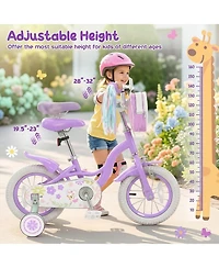 Hongge 14-Inch Girls Bike Featuring Anti-Slip Rubber Tires