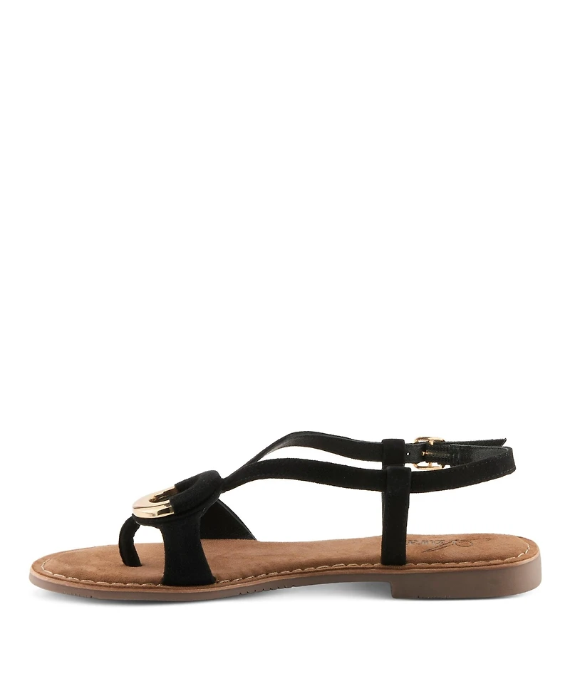 Azura Women's Classylady Suede Sandal with Upper