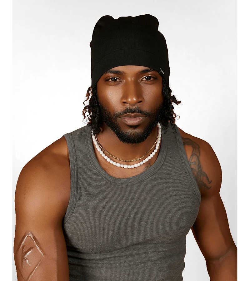 Kin Apparel Unisex Black Satin Lined Skull Cap Set of 2