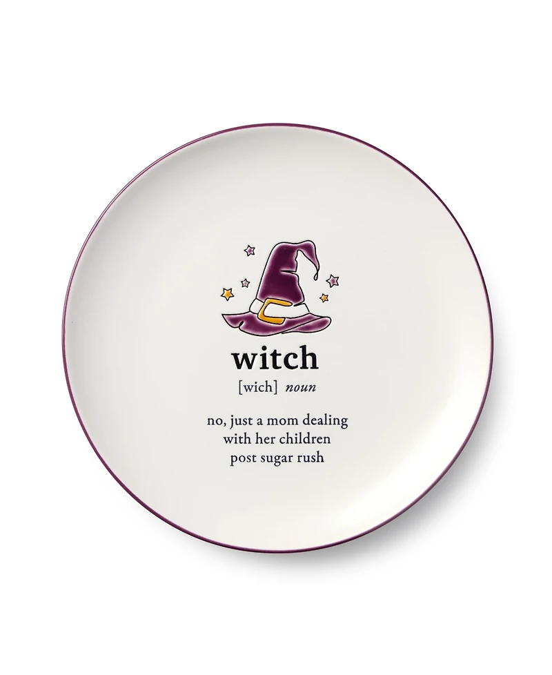 Certified International Halloween Words Salad Plates, Set of 4