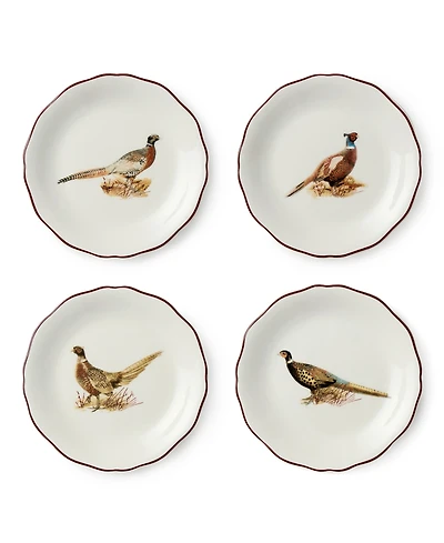 Certified International Pheasant Grove Canape Plates, Set of 4