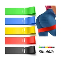 Sevorley Loop Resistance Bands Set, 5 Levels Tpe Exercise Bands with Carry Bag for Yoga, Strength Training, Fitness and Physical Therapy
