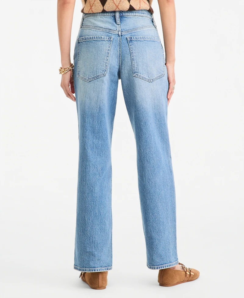 On 34th Women's Mid-Rise Relaxed Straight-Leg Denim Jeans, Macy's Exclusive