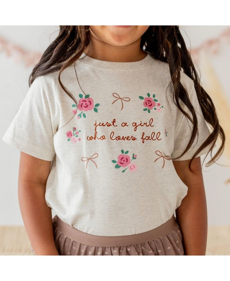 Sweet Wink Little Girls Just A Fall Girl Short Sleeve T-Shirt