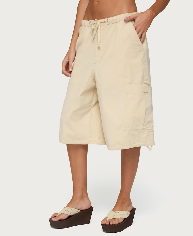 Edikted Women's Azul Oversized Cargo Bermuda Shorts