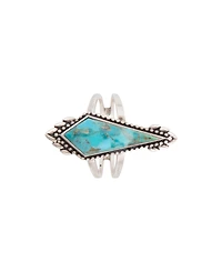 Barse Anemone Blue Turquoise and Silver Statement Ring