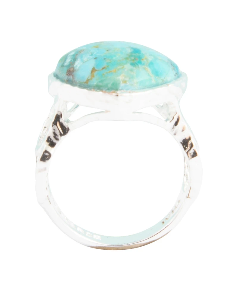 Barse Hypnosis Blue Turquoise and Silver Ring