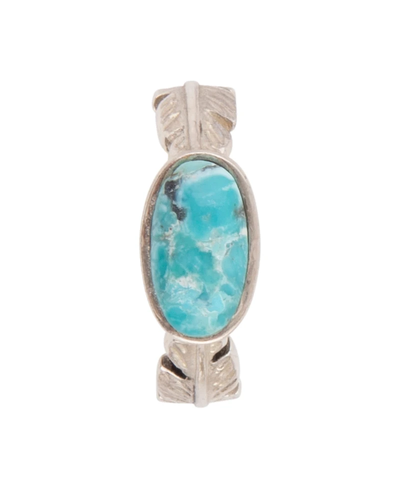Barse Silver-Plated Blue Turquoise Statement Ring