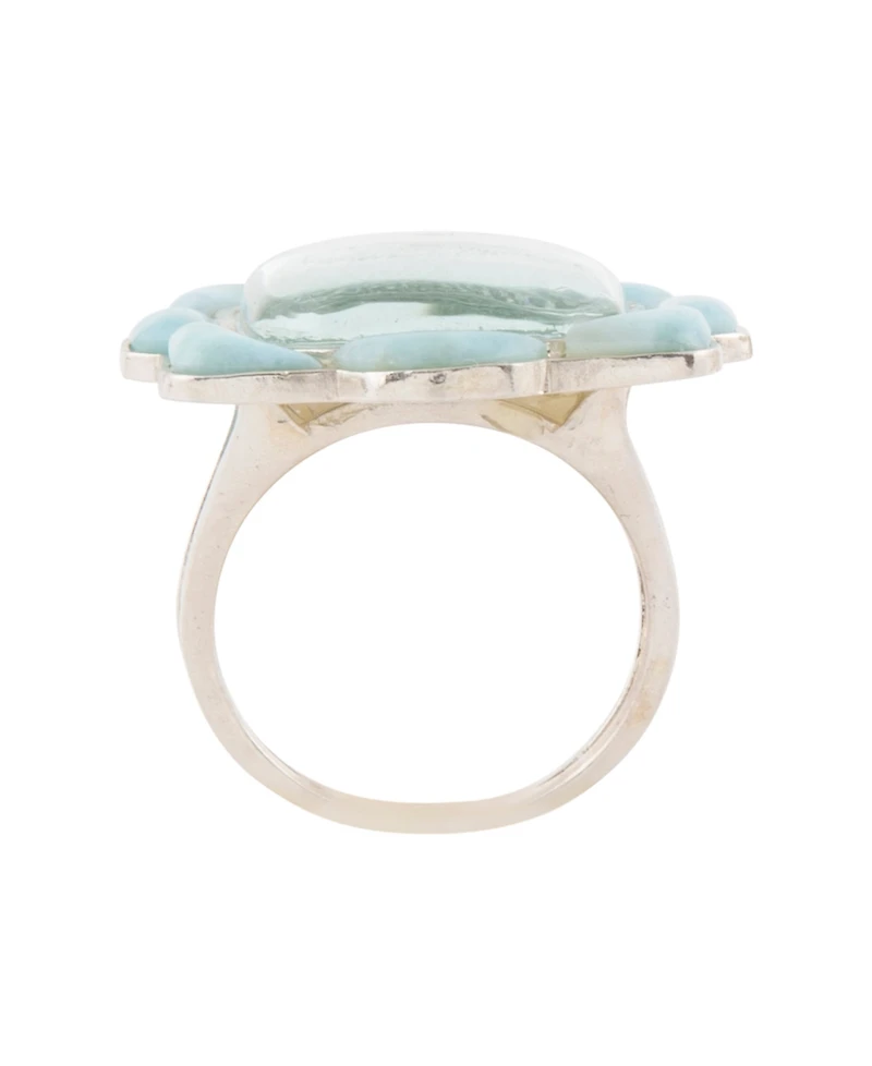 Barse Scenic Beach Blue Larimar and Silver Ring