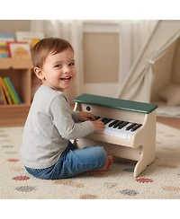 Sugift 25 Keys Wooden Digital Piano Keyboard and Music Stand, 2-Piece Set, Ages 3+