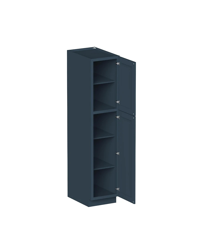 Boyel Living 84 Inch Hight Pantry Cabinet 2 Doors 4 Shelves, Ready to Assemble Kitchen with Solid Wood Frame, Soft-Close Slides and Hinges