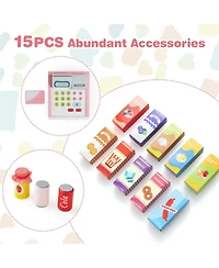 Sugift Kids Grocery Store Playset with Cash Register and Pos Machine