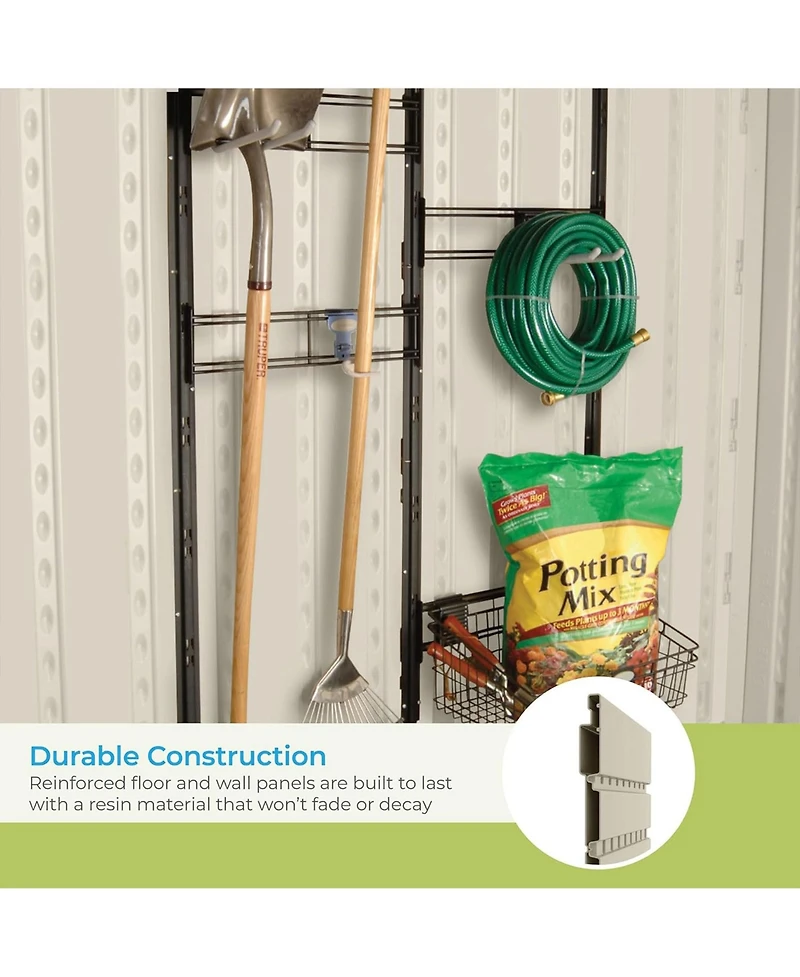 Suncast Tremont Heavy Duty Resin Storage Shed with Windows