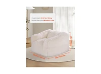 Slickblue Adult Bean Bag Chair with Armrests and High Density Foam Fill
