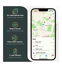 Roam Smart Tracker Bluetooth Item Locator, No Subscription, Waterproof | Apple and Android | 6-Pack, Assorted