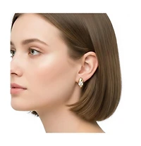 Rivka Friedman 18K Gold Plated Pear Cz Huggie Hoop Earrings